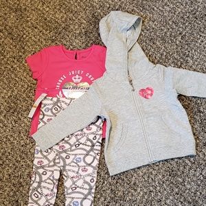 Juicy Couture toddler 3 piece outfit 12M